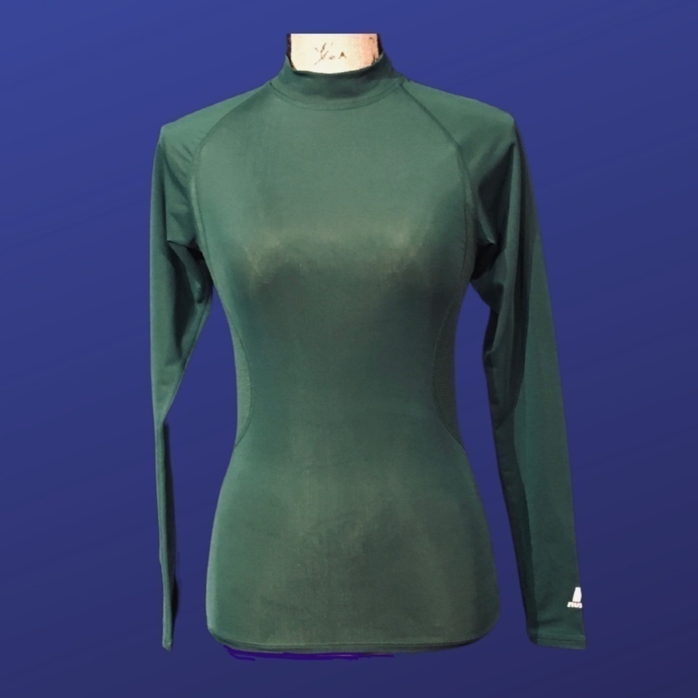 Russell ATHLETIC Dri-power Stretch Training Shirt, DARK GREEN, Size S, NWOT